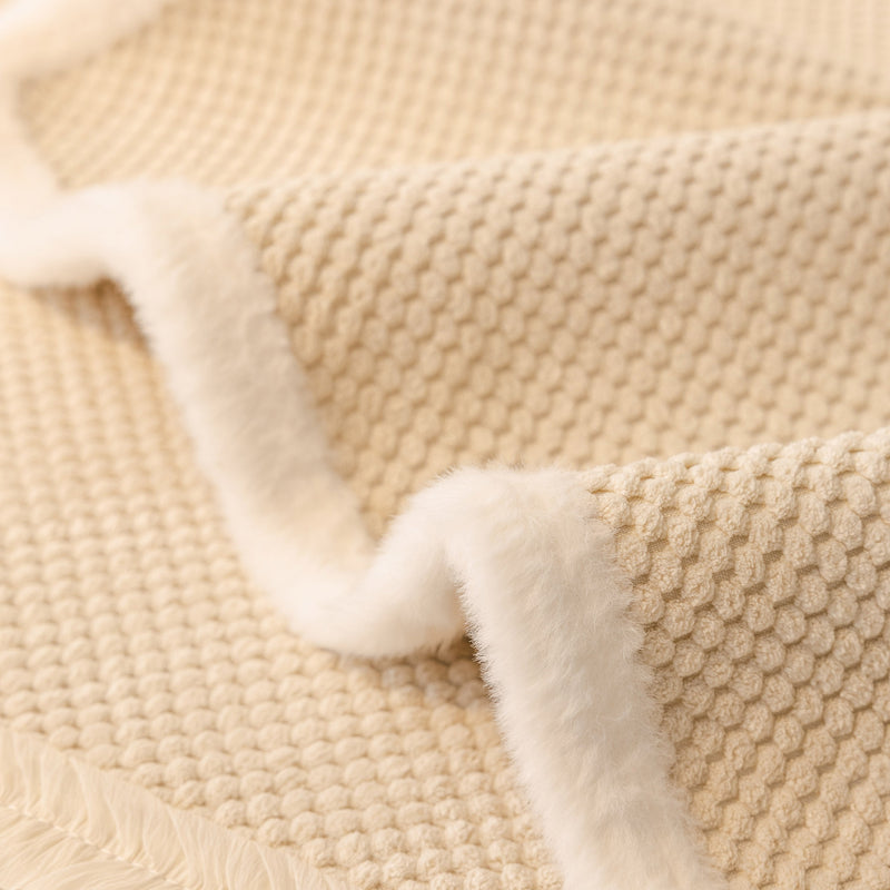 Dog Washable Sofa Protector Cover, Non-Slip Couch Slipcover with Soft Furry Trim