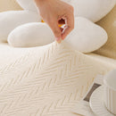 High Stretch Herringbone Textured Slipcover for Standard & L-Shaped Sectional Couches by Slipcover KAS™