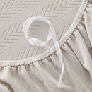 High Stretch Herringbone Textured Slipcover for Standard & L-Shaped Sectional Couches by Slipcover KAS™
