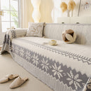 Thick Jacquard Couch Cover for Sectional Sofas, Cozy Washable Sofa Cover Throw Blanket