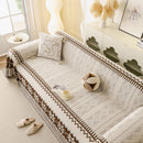 Thick Jacquard Couch Cover for Sectional Sofas, Cozy Washable Sofa Cover Throw Blanket