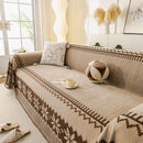 Thick Jacquard Couch Cover for Sectional Sofas, Cozy Washable Sofa Cover Throw Blanket