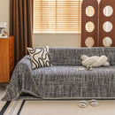 Boho Woven Sofa Throw Cover, Modern Soft Couch Protector for Pets & Living Room Decor