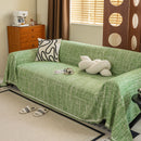 Boho Woven Sofa Throw Cover, Modern Soft Couch Protector for Pets & Living Room Decor