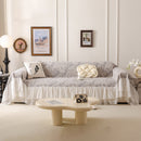French Chic Style Ruffle Floral Cover Throws for Sofas, Decorative Couch Covers
