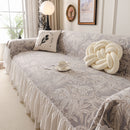 French Chic Style Ruffle Floral Cover Throws for Sofas, Decorative Couch Covers