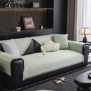 Houndstooth Ice Silk Breathable Sofa Cover, Modern Non-Slip Summer Couch Protector