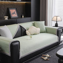 Houndstooth Ice Silk Breathable Sofa Cover, Modern Non-Slip Summer Couch Protector