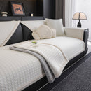 Houndstooth Ice Silk Breathable Sofa Cover, Modern Non-Slip Summer Couch Protector