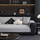 Houndstooth Ice Silk Breathable Sofa Cover, Modern Non-Slip Summer Couch Protector