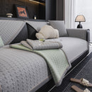 Houndstooth Ice Silk Breathable Sofa Cover, Modern Non-Slip Summer Couch Protector