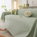 Durable Cooling Couch Cover for Dogs Textured Chic Leaf Summer Throw Cover Blanket by Slipcover KAS™