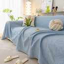 Durable Cooling Couch Cover for Dogs Textured Chic Leaf Summer Throw Cover Blanket by Slipcover KAS™
