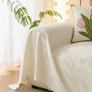 Durable Cooling Couch Cover for Dogs Textured Chic Leaf Summer Throw Cover Blanket by Slipcover KAS™
