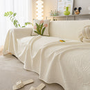 Durable Cooling Couch Cover for Dogs Textured Chic Leaf Summer Throw Cover Blanket by Slipcover KAS™