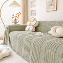 Modern 3D Water Ripple Sofa Cover, Non-Shedding Cream Style Furniture Protector Throw