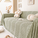 Modern 3D Water Ripple Sofa Cover, Non-Shedding Cream Style Furniture Protector Throw