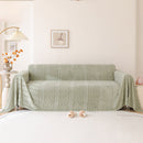 Modern 3D Water Ripple Sofa Cover, Non-Shedding Cream Style Furniture Protector Throw