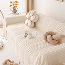 Modern 3D Water Ripple Sofa Cover, Non-Shedding Cream Style Furniture Protector Throw