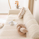 Modern 3D Water Ripple Sofa Cover, Non-Shedding Cream Style Furniture Protector Throw