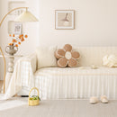 Soft Warm Flannel Couch Cover Throw Blanket with French Flounce, Beautiful Furniture Throws for Sofas