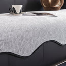 Chenille Couch Cover with Scalloped Edge, Non-Slip Modular Slipcover Sectional
