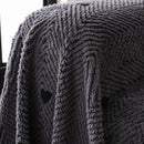 Thick Plush Sofa Cover Throw for Couch, 3D Textured Herringbone Washable Slipcover