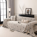 Thick Plush Sofa Cover Throw for Couch, 3D Textured Herringbone Washable Slipcover