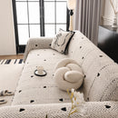 Thick Plush Sofa Cover Throw for Couch, 3D Textured Herringbone Washable Slipcover
