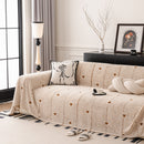 Thick Plush Sofa Cover Throw for Couch, 3D Textured Herringbone Washable Slipcover