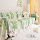 Chenille Sofa Cover Throw, Smile Couch Cover Blanket Throws for Couches, Soft Sofa Towel