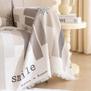 Chenille Sofa Cover Throw, Smile Couch Cover Blanket Throws for Couches, Soft Sofa Towel by Slipcover KAS™
