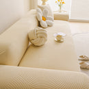 Elastic Stretch Sofa Cover Slipcover, Concentric Circle Jacquard Plush Couch Cover