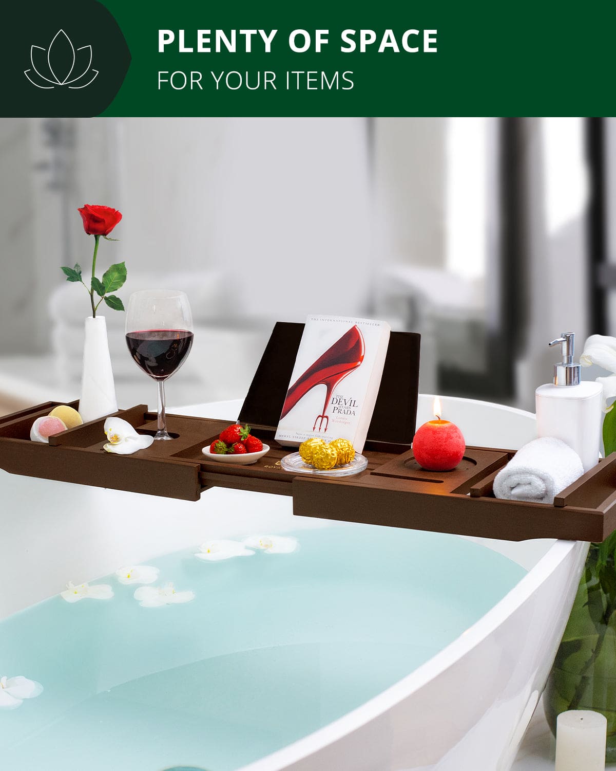 Bathtub Caddy Tray, Brown, photo 5 of 9