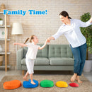 5 Pieces Kids Stepping Stones Stackable Round River Stone Indoor Outdoor-Multicolor by LJGDeals