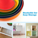 5 Pieces Kids Stepping Stones Stackable Round River Stone Indoor Outdoor-Multicolor by LJGDeals