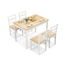 5-Piece Wooden Dining Set with Rectangular Table and 4 Chairs by LJGDeals