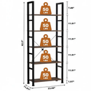 Industrial Bookshelf – /4/5/6/Triple-Tier Metal Storage Shelf by 2Dropme