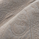 Baroque Floral Quilted Cotton Sofa Cover, Non-Slip Washable Couch Protector