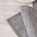 Plush Solid Color Striped L-Shaped Sofa Slipcovers, Washable Non-Slip Textured Furniture Covers