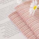 Plush Solid Color Striped L-Shaped Sofa Slipcovers, Washable Non-Slip Textured Furniture Covers