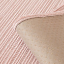 Plush Solid Color Striped L-Shaped Sofa Slipcovers, Washable Non-Slip Textured Furniture Covers