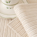 Plush Solid Color Striped L-Shaped Sofa Slipcovers, Washable Non-Slip Textured Furniture Covers