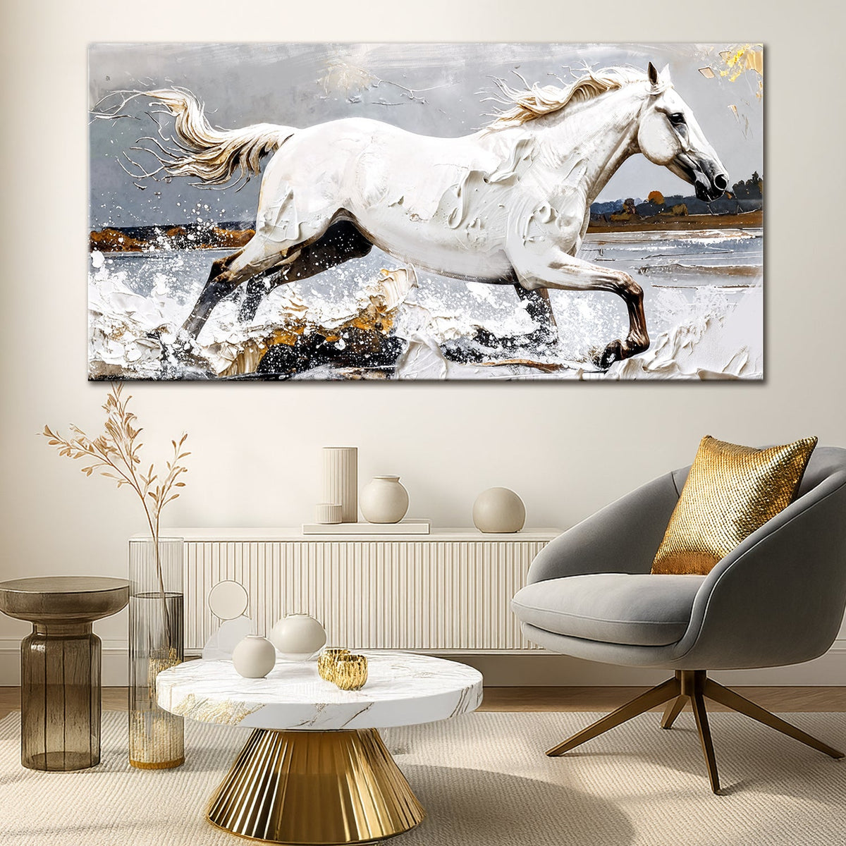 Modern Abstract Horse Wall Art, photo 4 of 10
