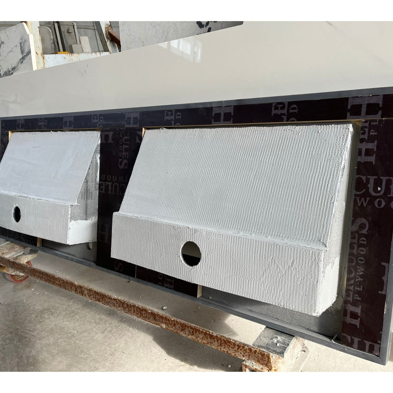 Dekton Laurent Engineered Porcelain Double Basin Sink - Handcrafted, photo 10 of 10