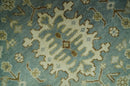 Fine 8x10 Vintage Style Gray and Beige Hand Knotted Traditional wool area rug by The Rug Decor