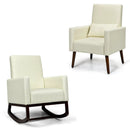 2-in-1 Fabric Upholstered Rocking Chair with Pillow by LJGDeals