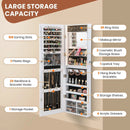Wall Mounted Jewelry Cabinet with 3-Color Lights by LJGDeals