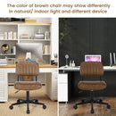 PU Leather Adjustable Office Chair Swivel Task Chair with Backrest by LJGDeals