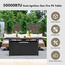 57 Inch 50 000 BTU Rectangular Propane Outdoor Fire Pit Table by LJGDeals
